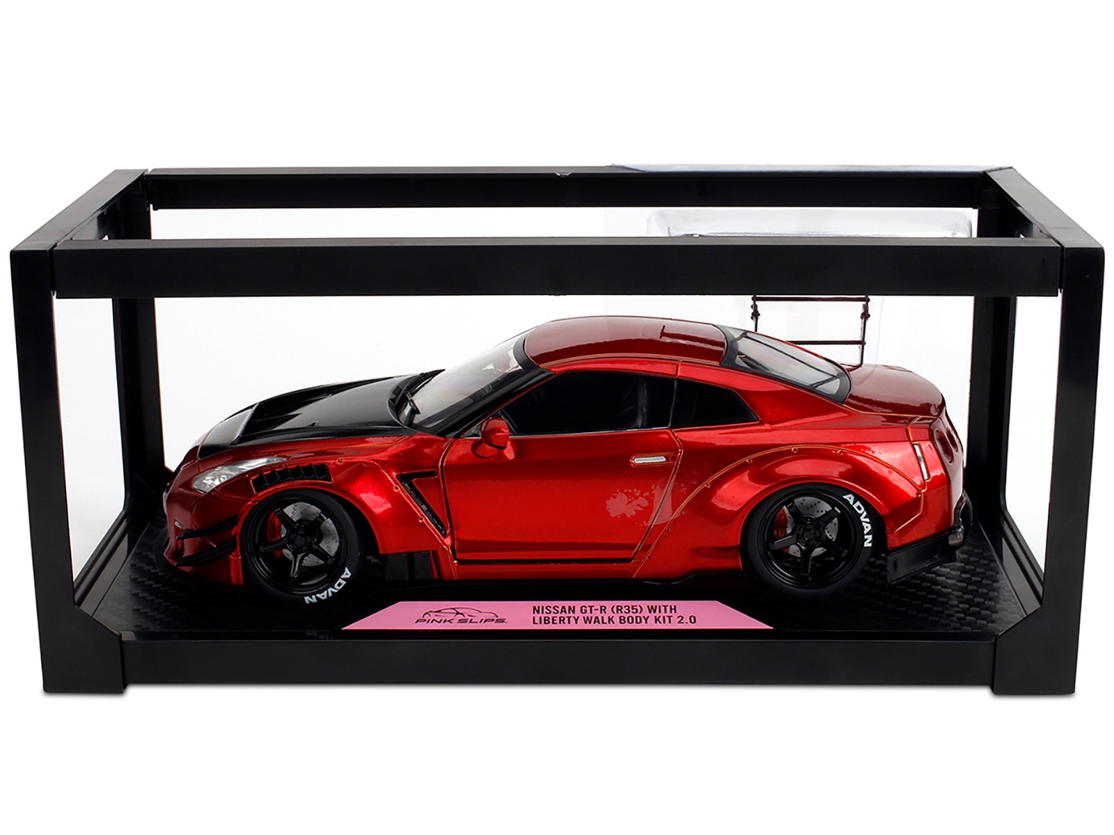 NISSAN GT-R (R35) LIBERTY WALK 2.0 RHD RED 1/18 DIECAST MODEL BY JADA 36465