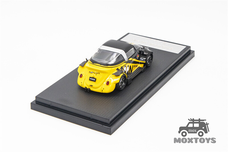 Mini Station 1:64 RWB-Targa Beetle T1 Van Trailer Set Mooneyes Model Car