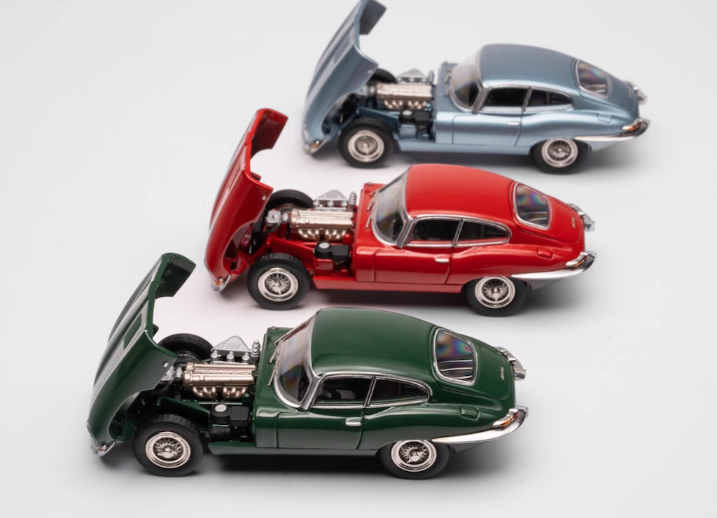 GFCC 1:64 1961 E Type Roadster Hard Top Sports Model Diecast Metal Car