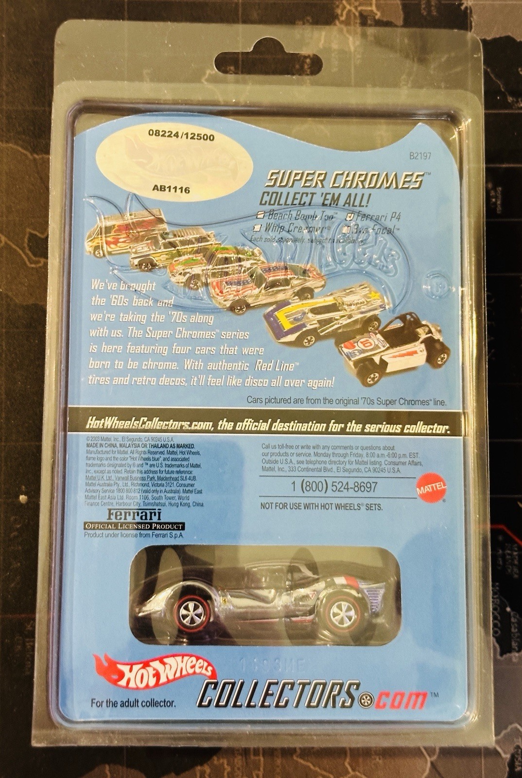 Hot Wheels Super Chromes Ferrari P4 1967 Silver RLC