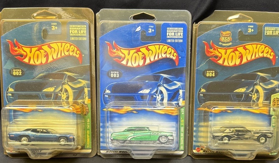 VTG Hot Wheels Treasure Hunts Lot 2001 3 CARS IN PROTECTO PAKS