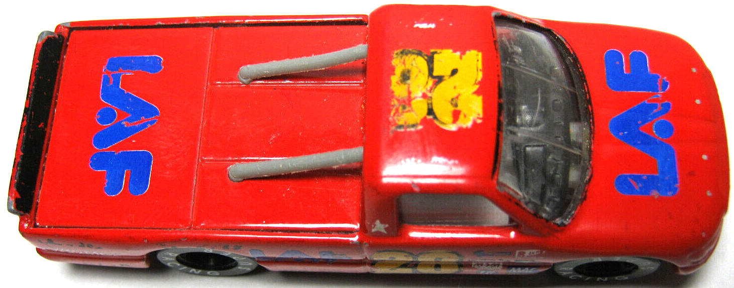 MADE IN CHINA – LAF #28 RACING PARTS 1:64 RED DIECAST 3″ PICKUP TRUCK – NICE