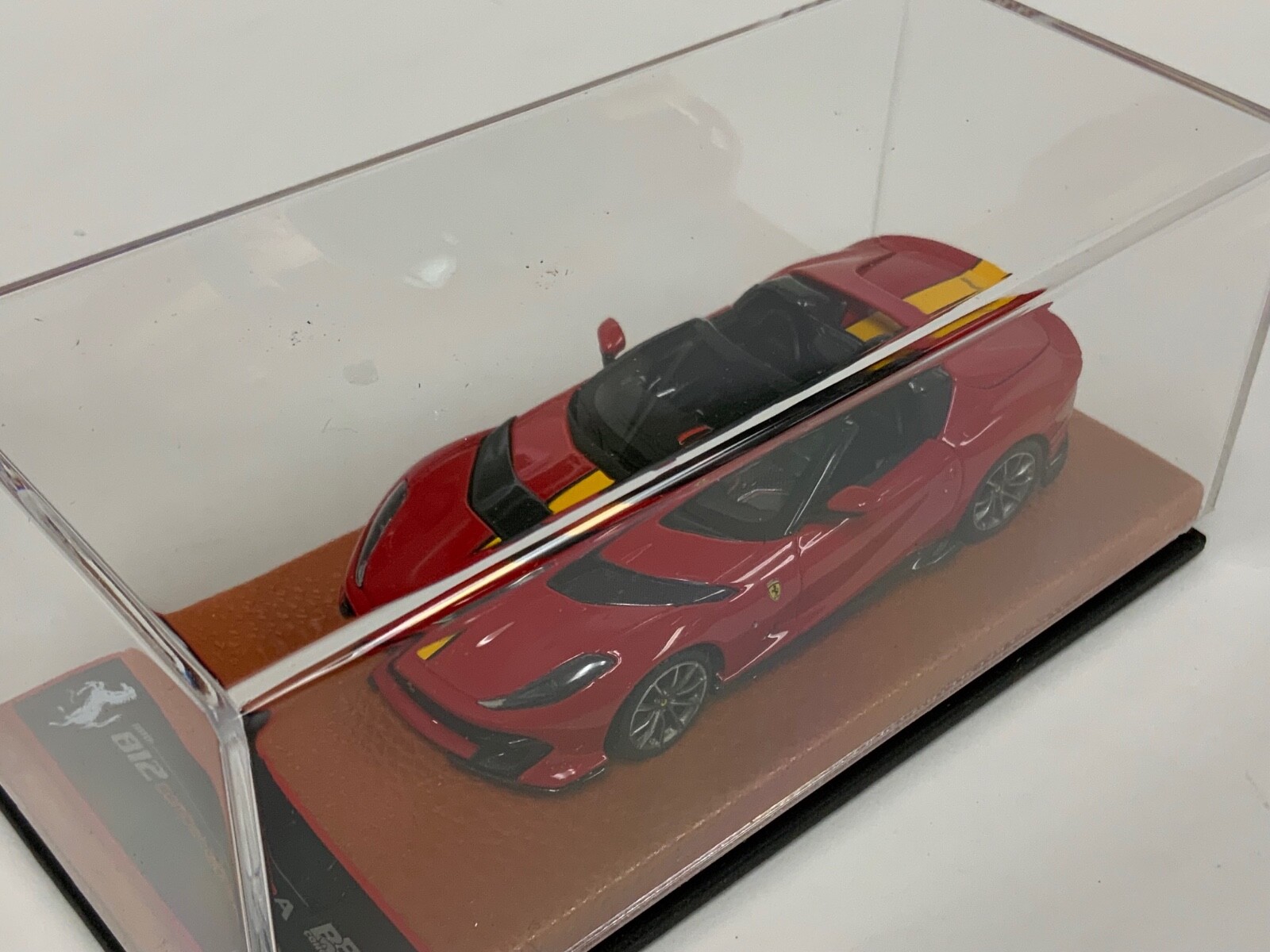 1/43 BBR Ferrari 812 competizione A Rosso Corsa Red Leather Base BBRC263C