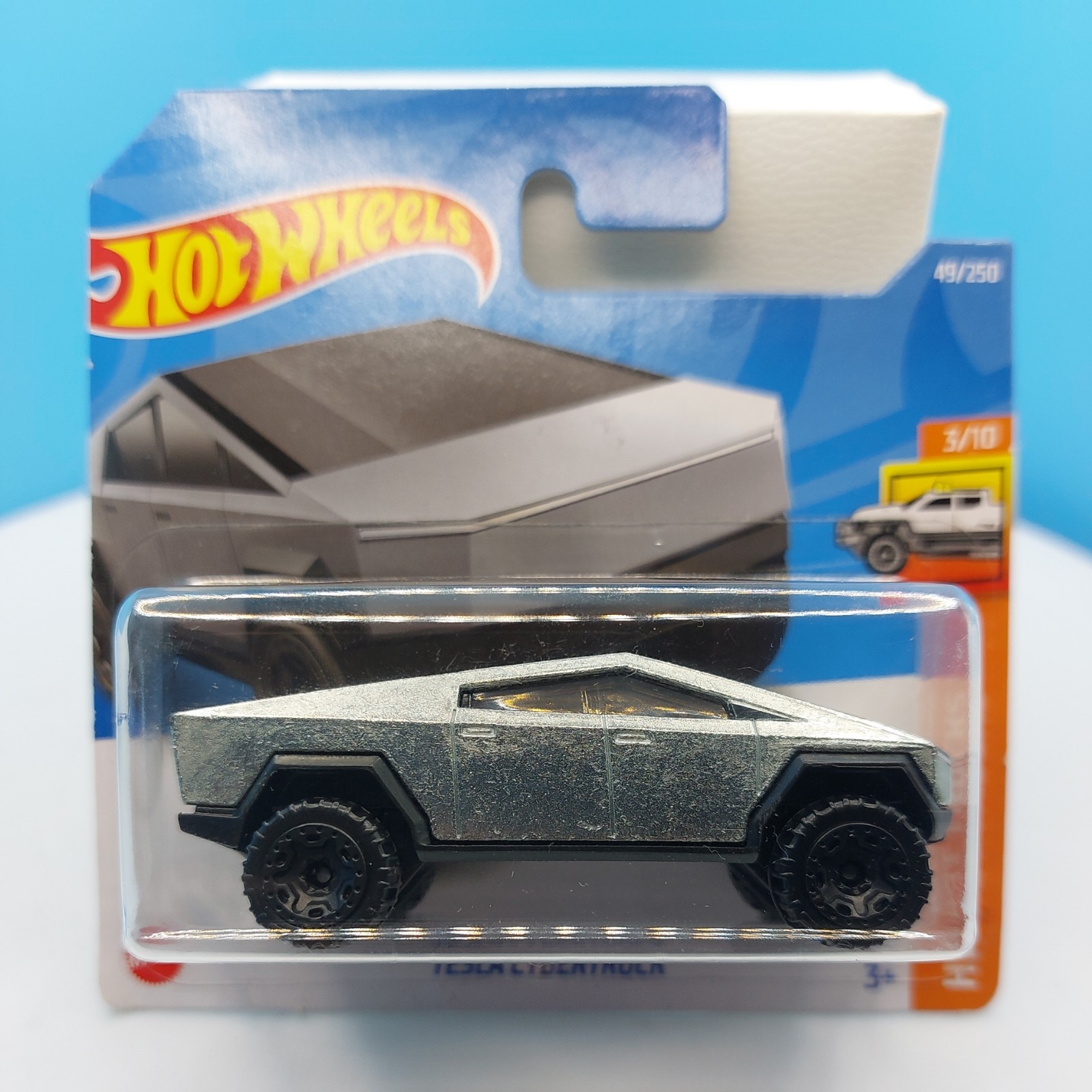 Hot Wheels 2022 Tesla Cybertruck 49/250 HW Hot Trucks 3/10 Short Card