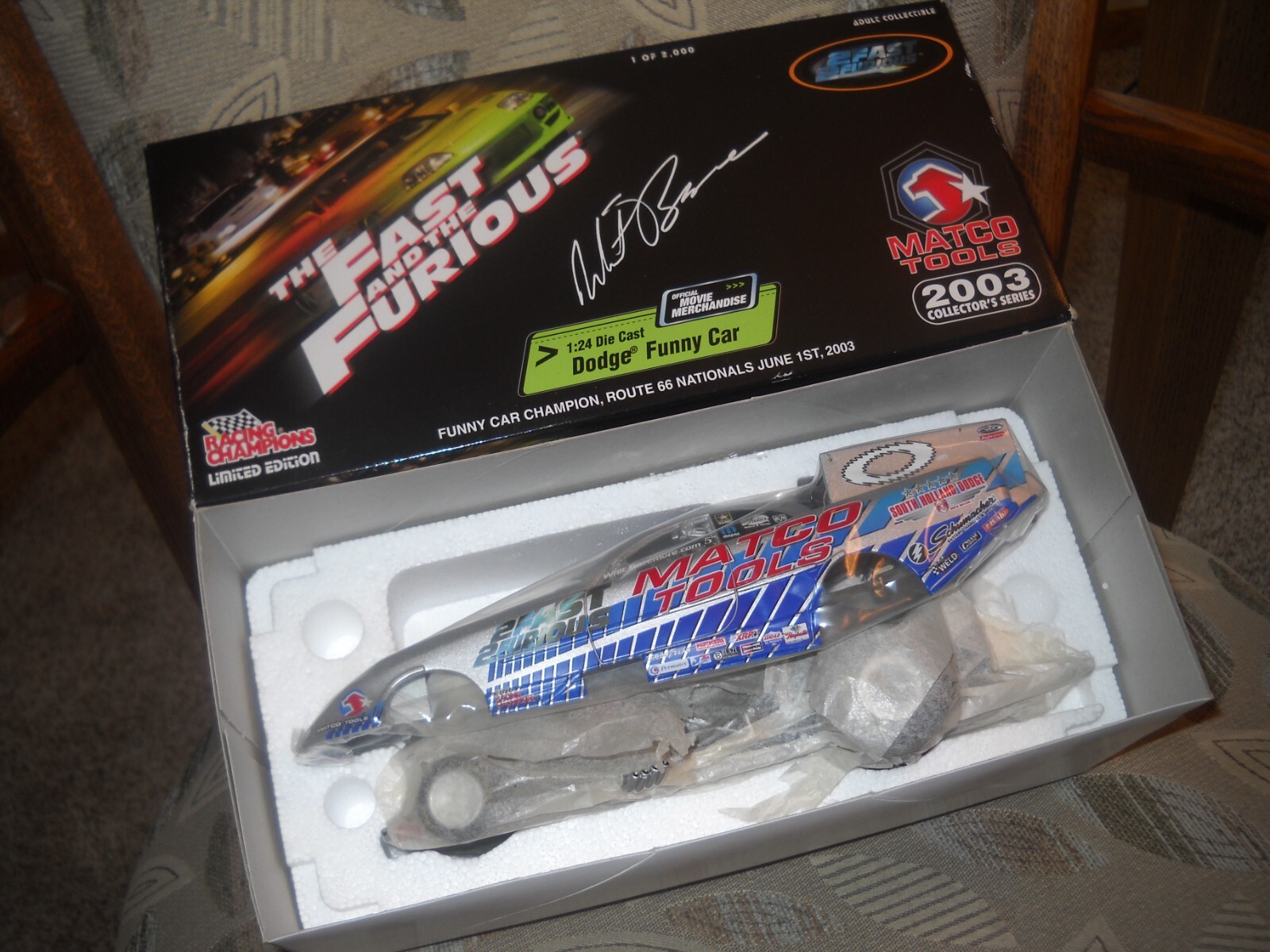 😁😂R.C. MATCO TOOLS*FAST and FURIOUS 1/24 “DODGE FUNNY CAR” 2003 -ROUTE 66-😂😂
