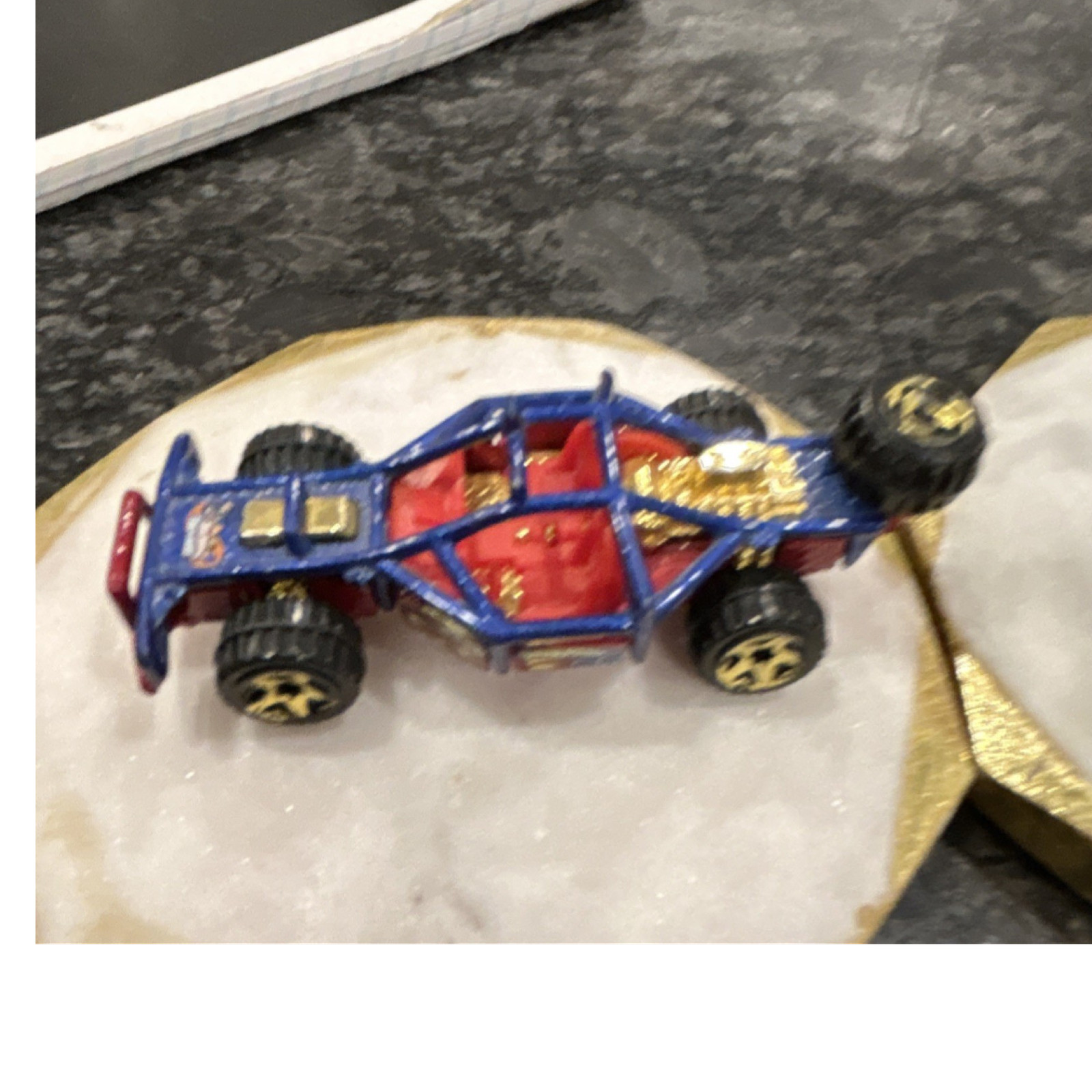 Hot Wheels Blue Red Gold Number 4 1:64 Diecast Car 3-7 Years Boys & Girls