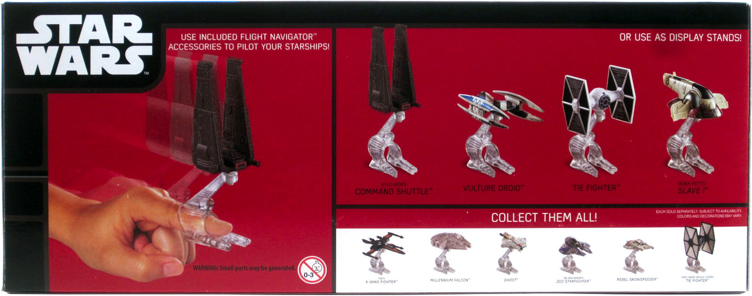 Hot Wheels Star Wars VILLAIN Starship 4 pack Slave 1 Tie Fighter Vulture Kylo