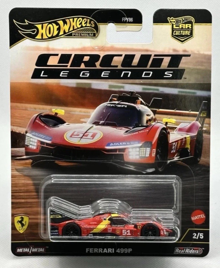 2025 Hot Wheels Premium Car Culture Circuit Legends Ferrari 499P 2/5