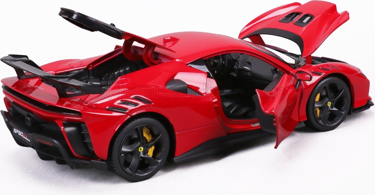 2024 Ferrari SF90 XX Stradale Rosso Corsa Dealer Exclsuive Red Black in 1:18 sc