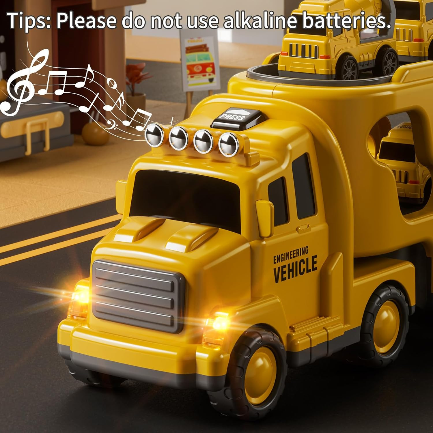 Trucks for Toddlers 2-4 Years 1-3 4-8 4-7 Boys Girls, 5 in 1 Construction Carrie