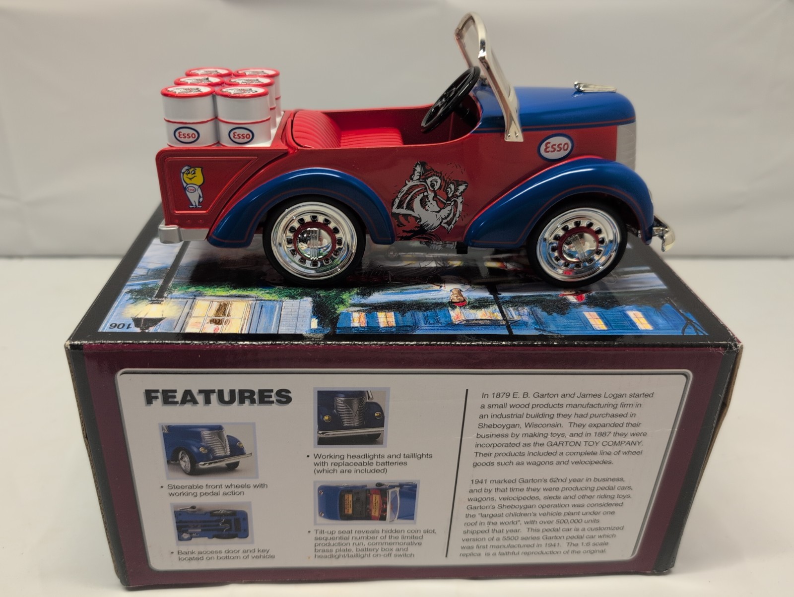 Exxon 1941 Garton Pedal Car Bank Replica By Crown Premiums 1/6th Scale NIB