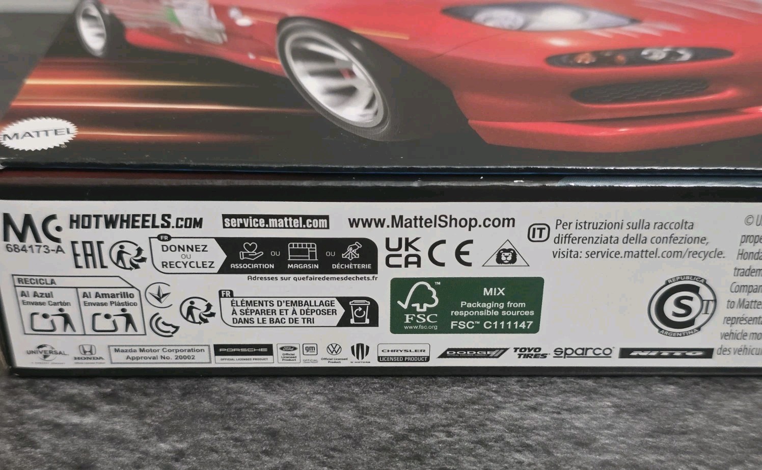 Hot Wheels Fast & Furious 10 Car Box Set Mazda Honda Ford Porsche Chevy Dodge