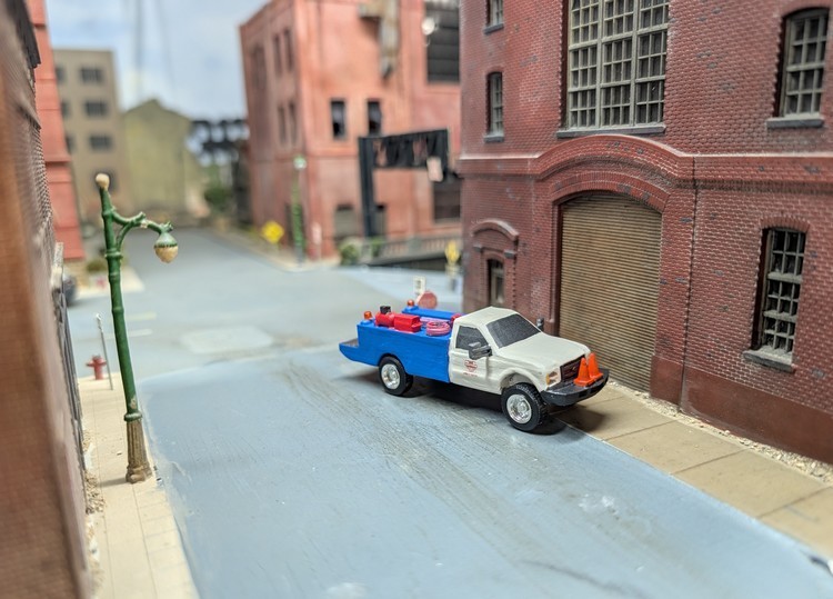 Custom Built 1/87 HO Scale Ford F250 Utility/Work Truck, 3D Printed Resin Model