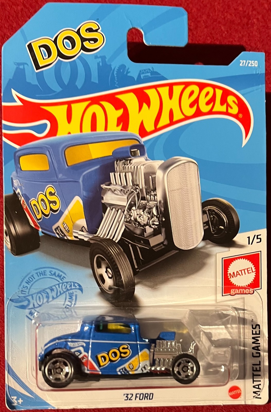 HOT WHEELS DOS MATTEL GAMES ’32 FORD BLUE 27/250. SEE COMBINED OFFERS!
