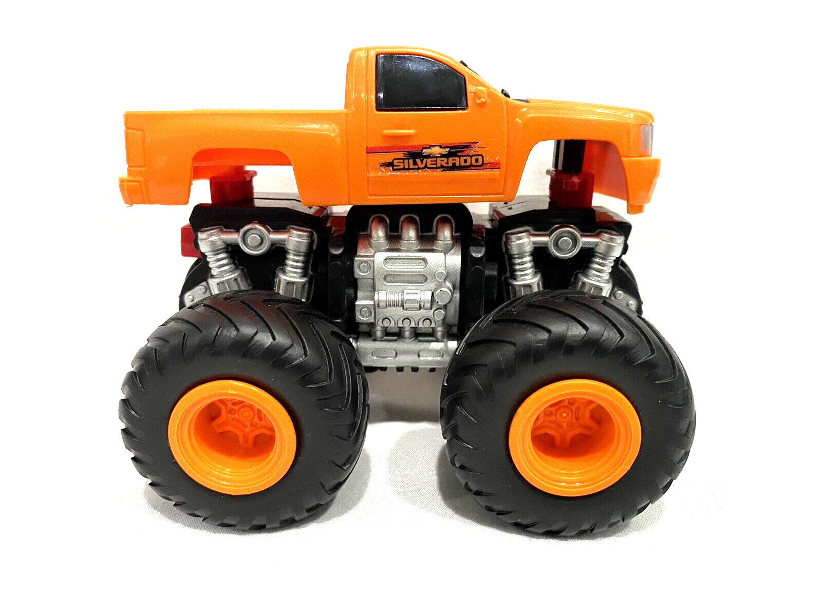 Chevy Silverado Friction Powered Push And Go Monster Truck Off Road Big Wheels