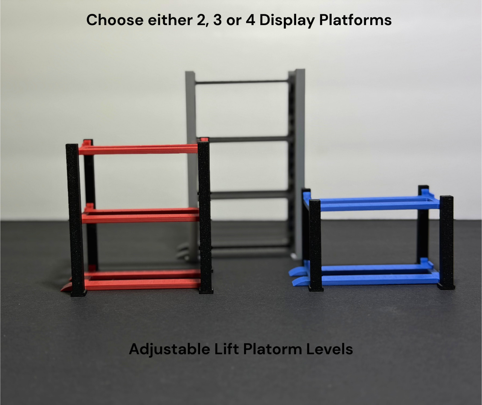 4-Post Car Lift Display for Diecast Cars 1:64 Scale