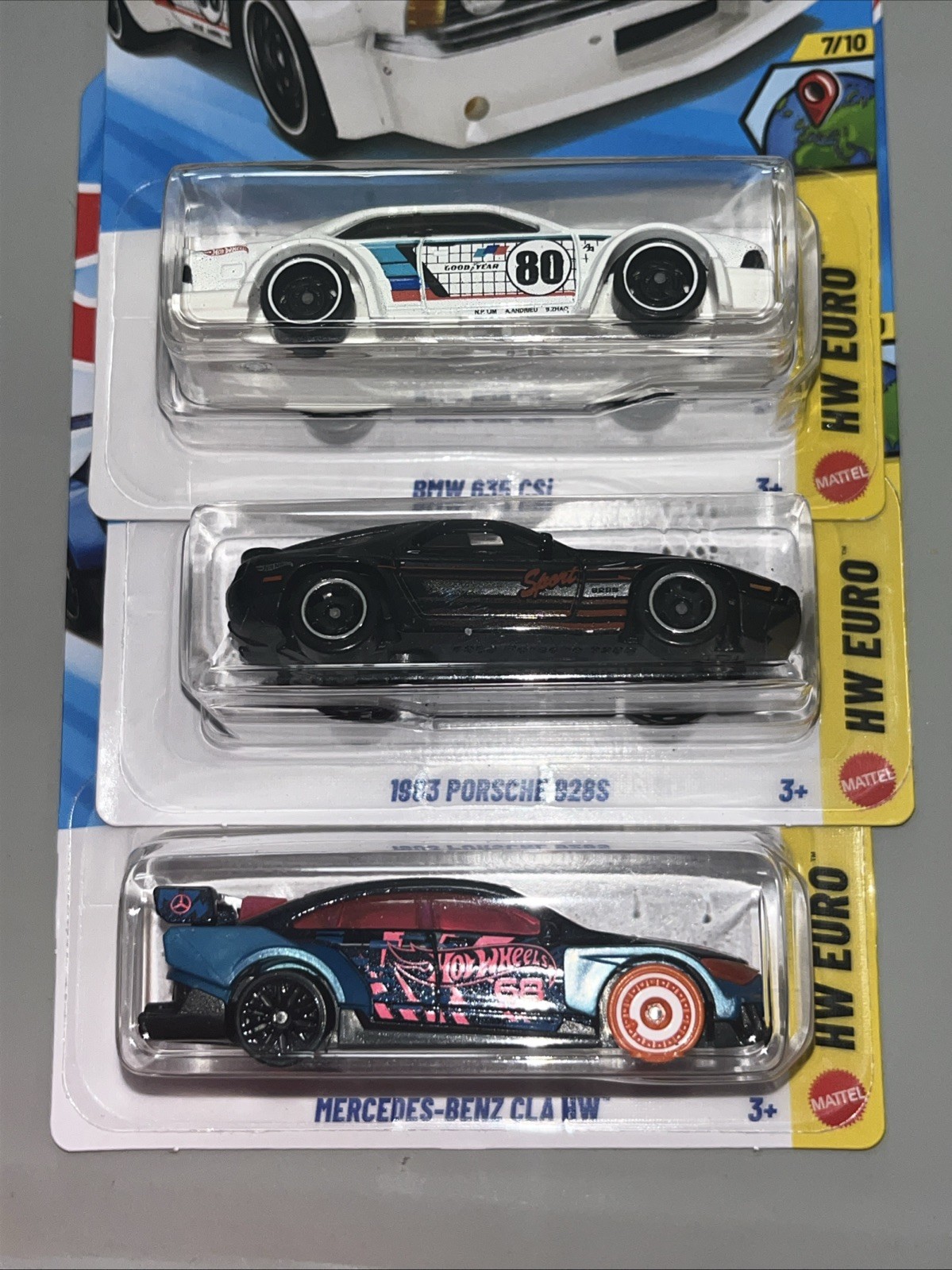 2026 Hot Wheels HW EURO Mercedes-Benz CLA HW | BMW 635 CSi | 1983 Porsche 928S