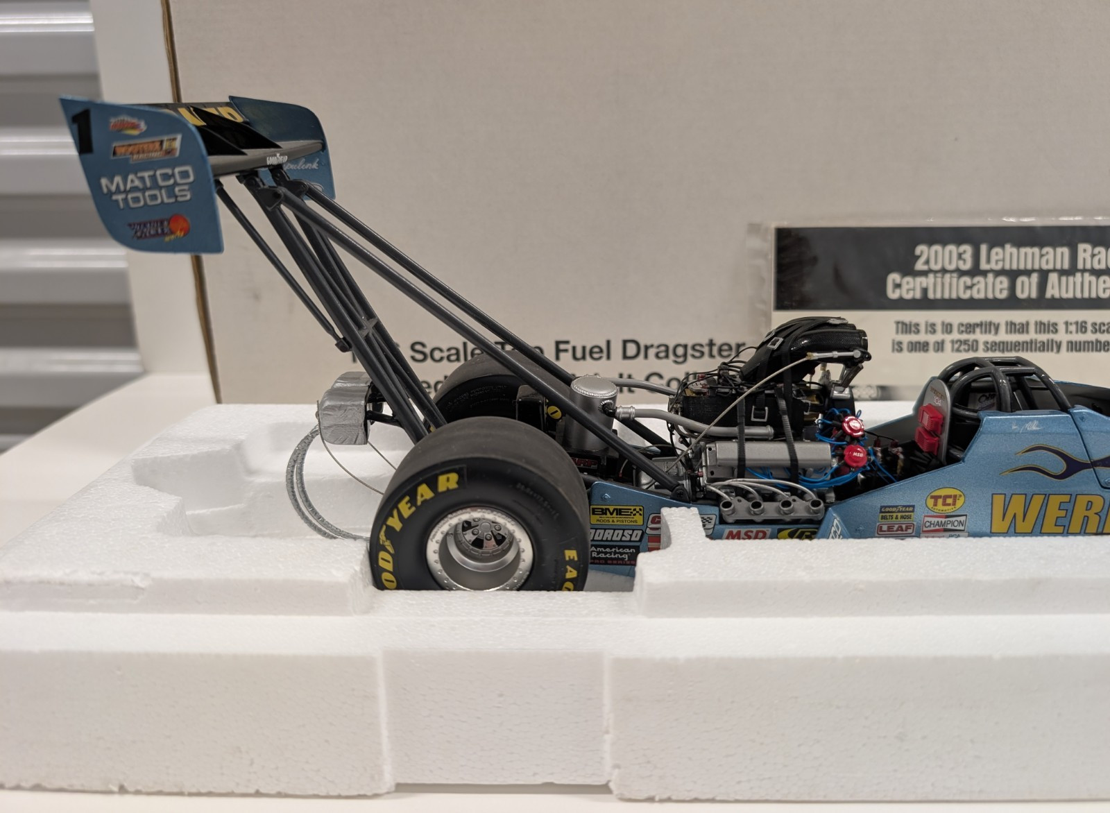 Milestone Werner Enterprises Clay Millican 1/16 Scale Top Fuel Dragster NHRA