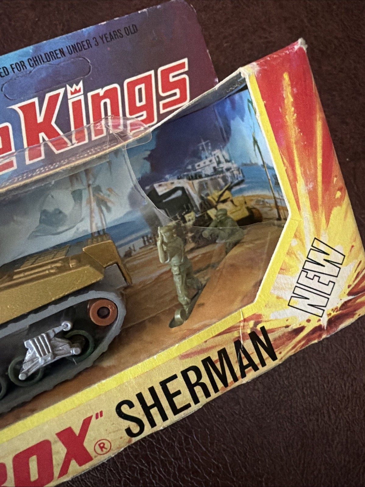 Matchbox Battle Kings Sherman Tank K-101 1974 Vintage with Soldier’s/Orig Box
