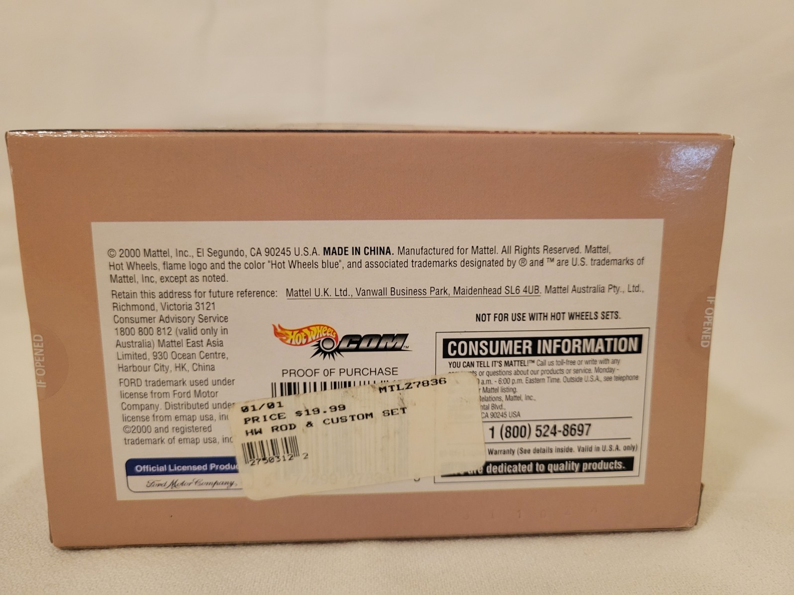 100% Hot Wheels Hot Rod Series 6 Rod & Custom 2000