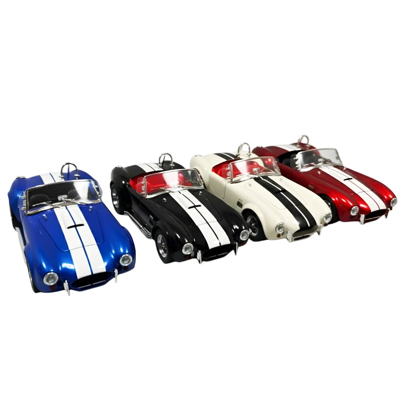 1:24 Ford Shelby Cobra 427 S/C Diecast-Light Sound Vintage Charm for Collectors