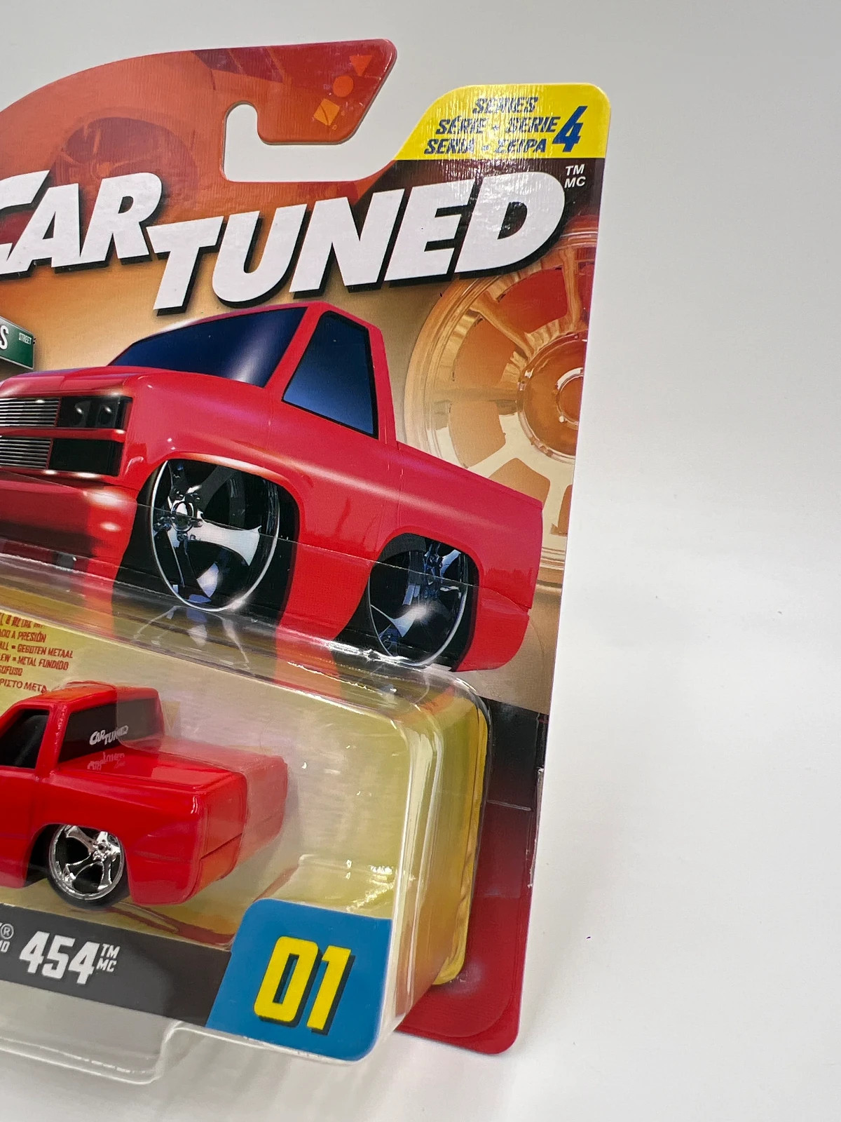 Car Tuned 1/64 1990 CHEVY 454 SS PICK UP TRUCK Series 4 Diecast Car -RED-