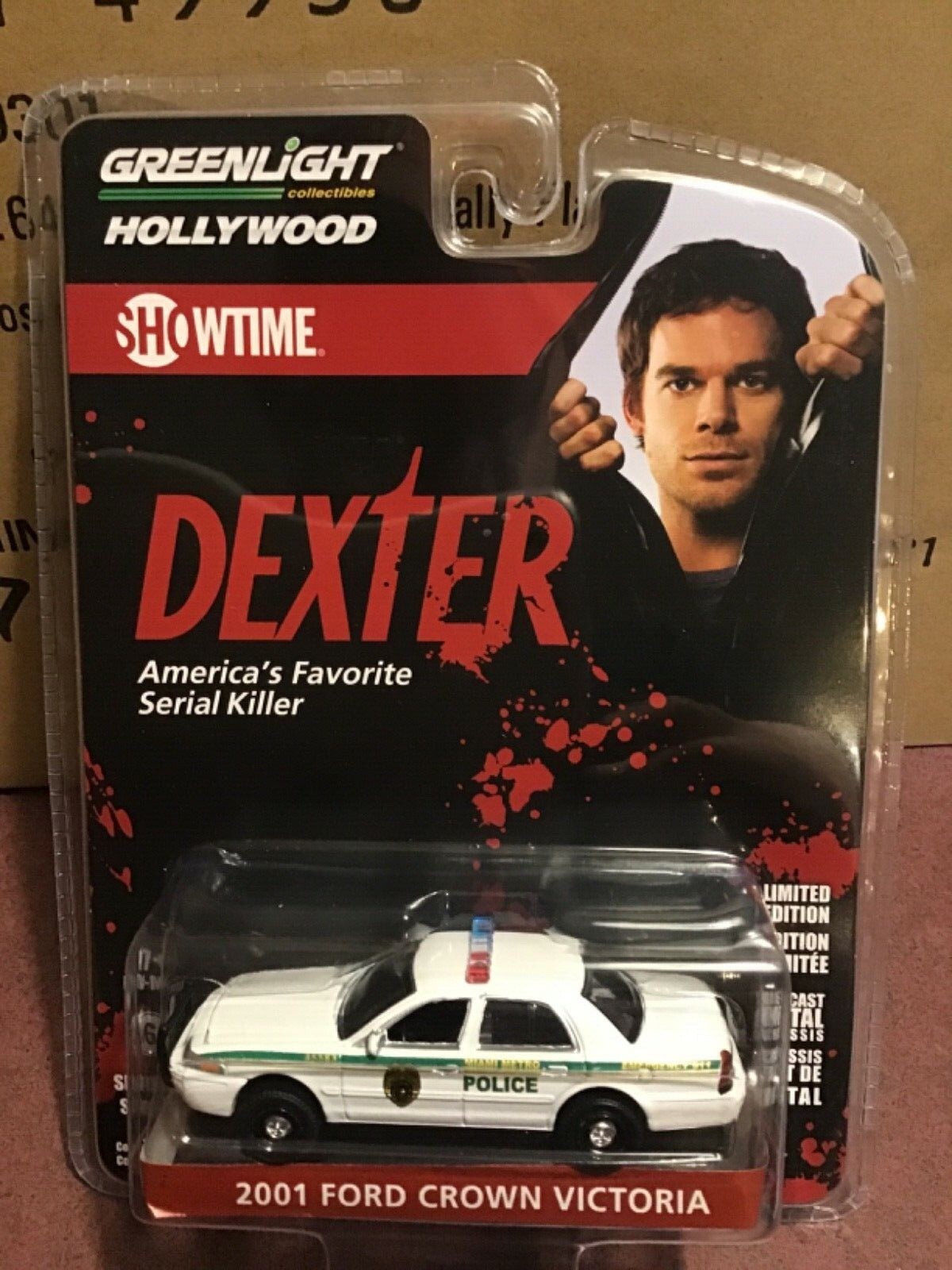Greenlight Hollywood series 2001 Ford Crown Vic Miami Metro Police DEXTER