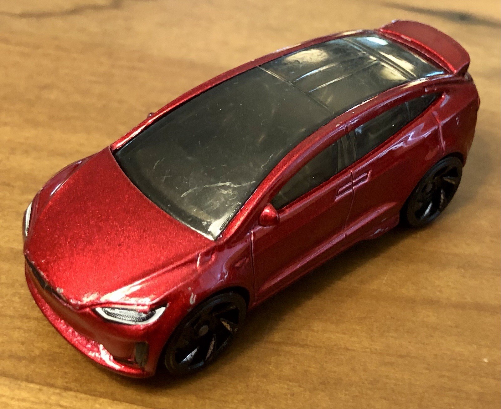 2016 Hot Wheels Tesla Model X Red DTX01 Diecast Toy Car 1:64 Mattel Elon Musk