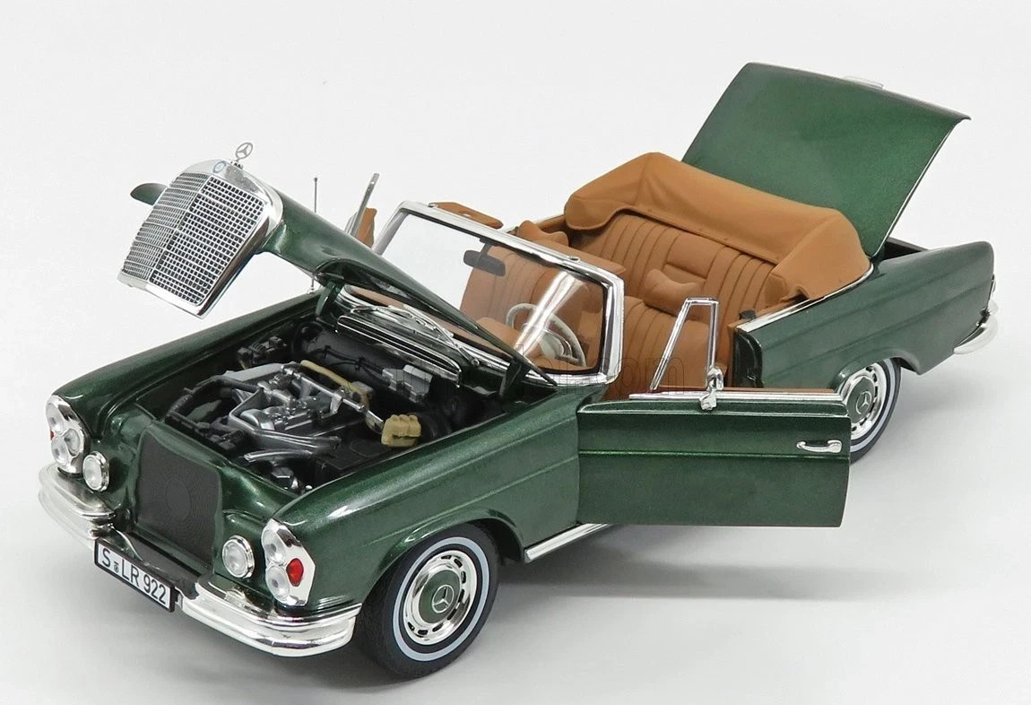 NOREV 1969 MERCEDES BENZ 280SE CABRIO Green W/Removable Top 1:18*Last One!!