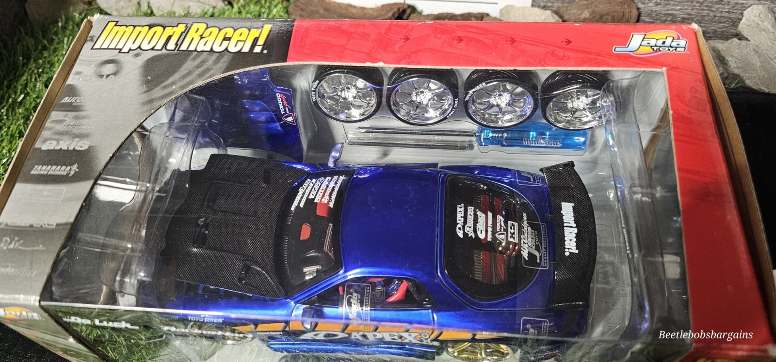 Vntg 2003 Jada Import Racer Mazda RX-7 Apex 1:24 Diecast Blue Rare Car NISB