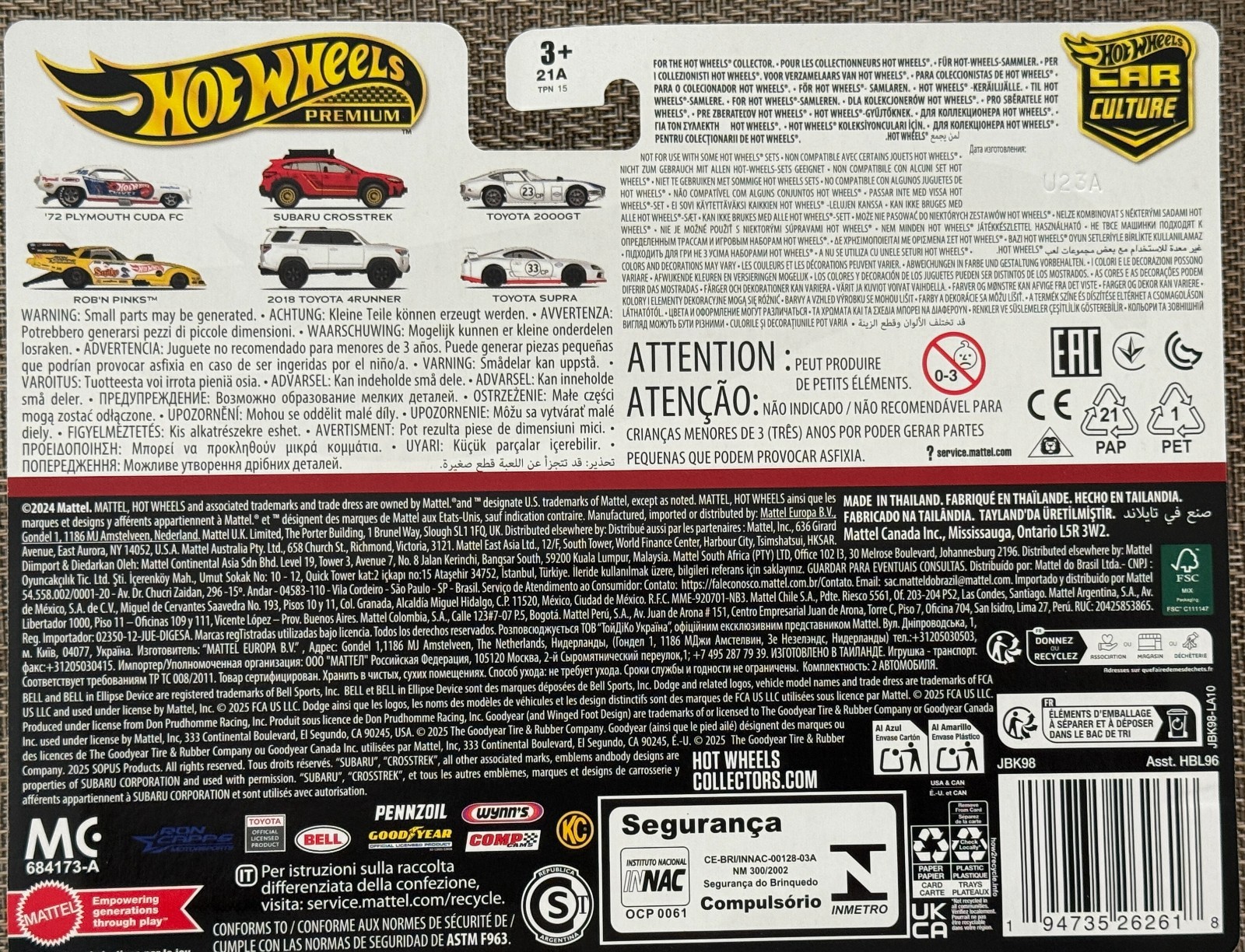 2025 Hot Wheels 2 pack Subaru Crosstrek , 2018 Toyota 4Runner , Free shipping !