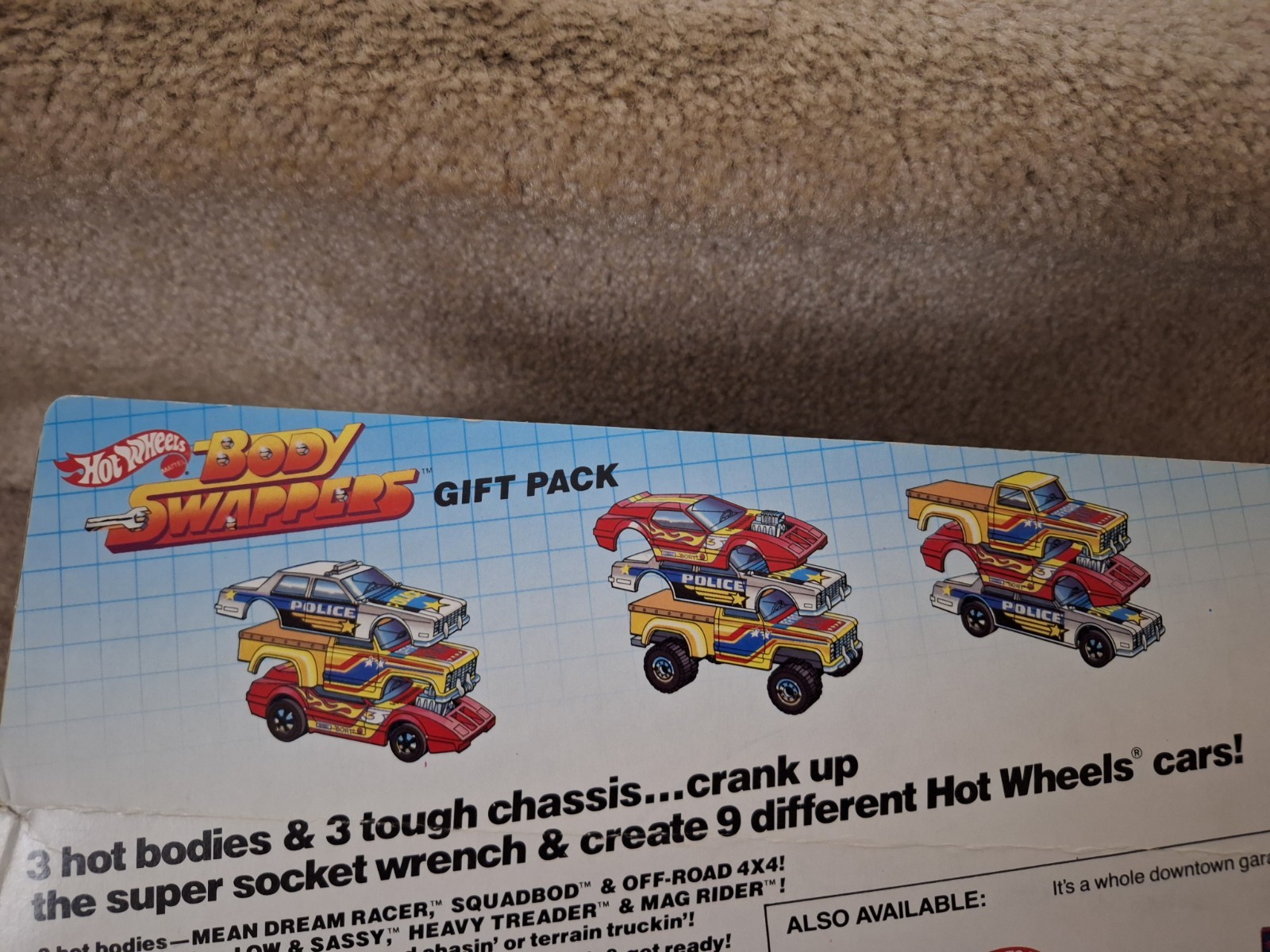 Hot Wheels 1985 Body Swappers Gift Pack Of 3 Vehicles – Excellent Condition NRFB