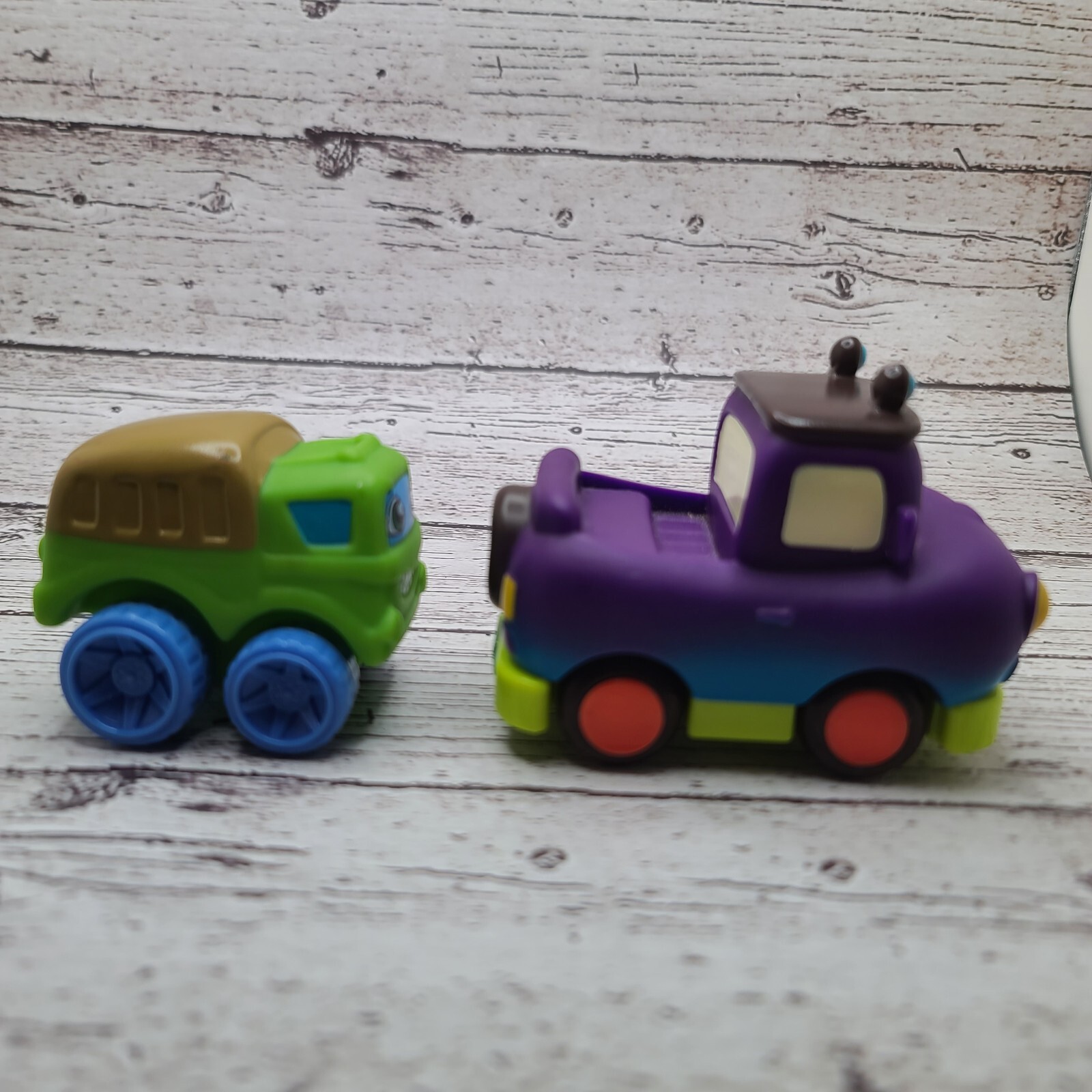 Kids Preschool Rubber Plastic Car Jeep Truck Lot of 2