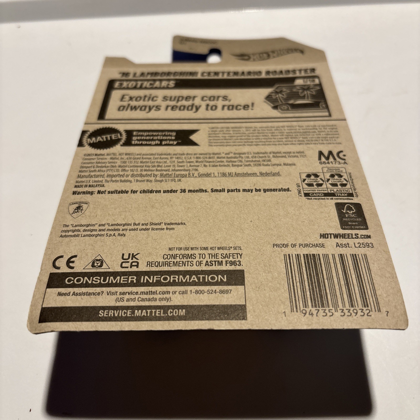 🔥2026 Hot Wheels ‘16 Lamborghini Centenario Roadster Grey *Kroger Exclusive*