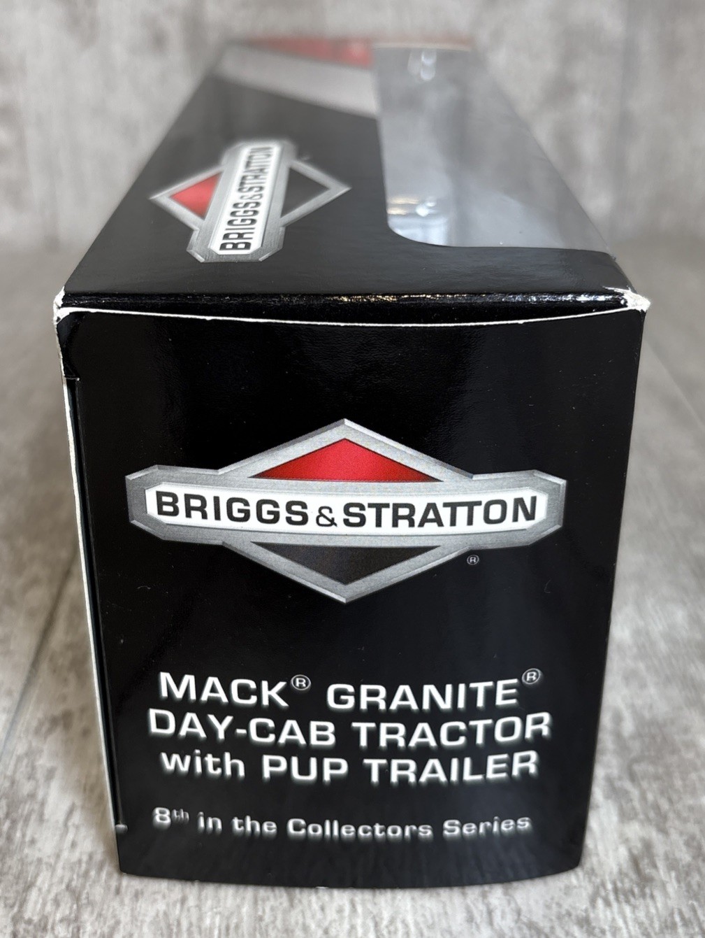 1/64 First Gear Briggs & Stratton Mack Granite Day-Cab Tractor w/ Pup Trailer
