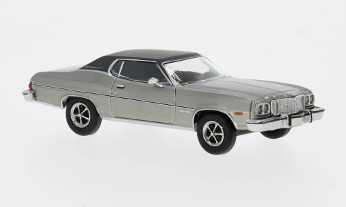 BREKINA 1976 GRAN TORINO SILVER / BLACK HO 1/87 PLASTIC