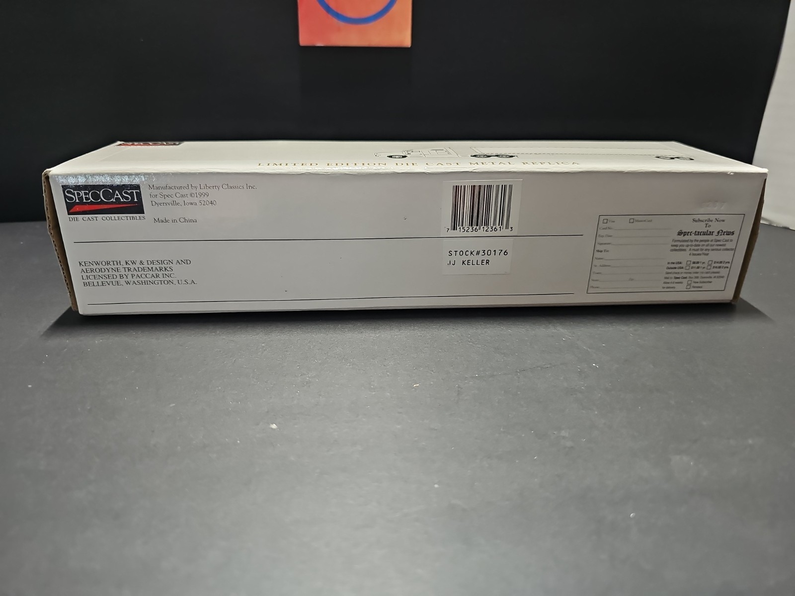 SpecCast Kenworth T-2000 J.J. Keller 1:64 Scale Diecast Truck & Trailer NIB