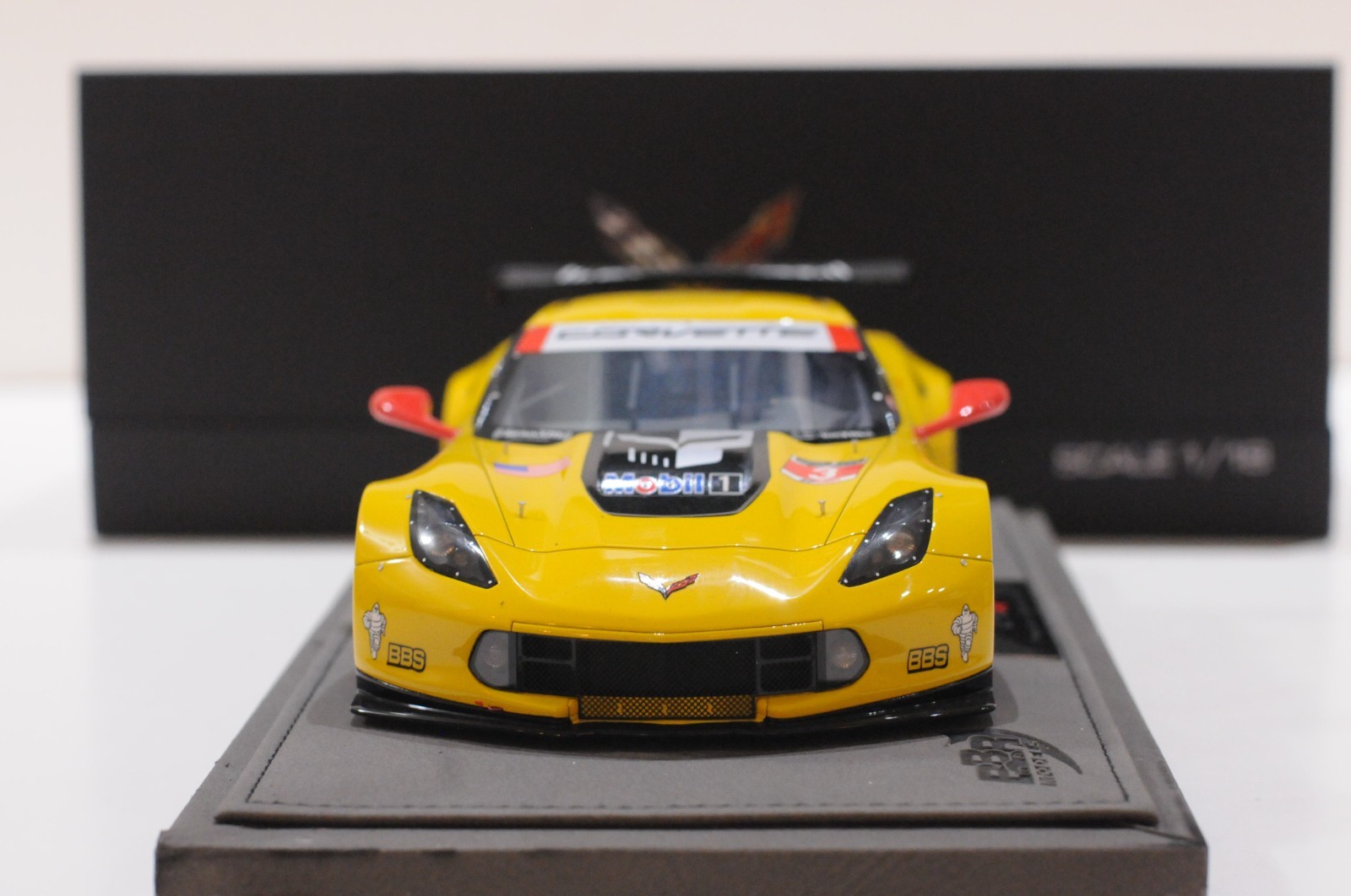 BBR CHEVROLET CORVETTE C7.R DETROIT 2014 PRESS VERSION SCALE 1:18 LIMITED 1 OF 1
