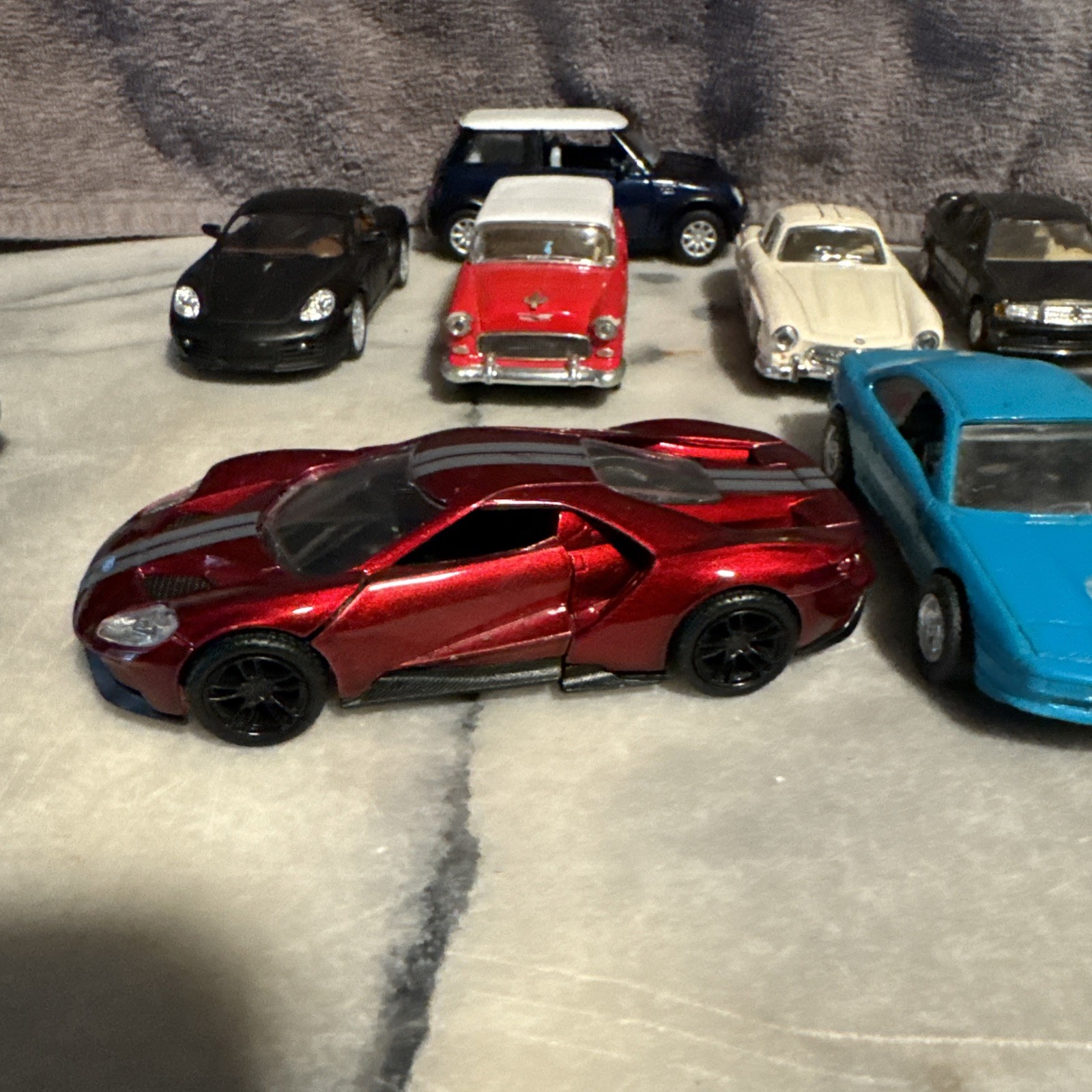 Lot Of Used Mixed Brand Toy Cars KINSMART ,and other Diecast 13 Total.