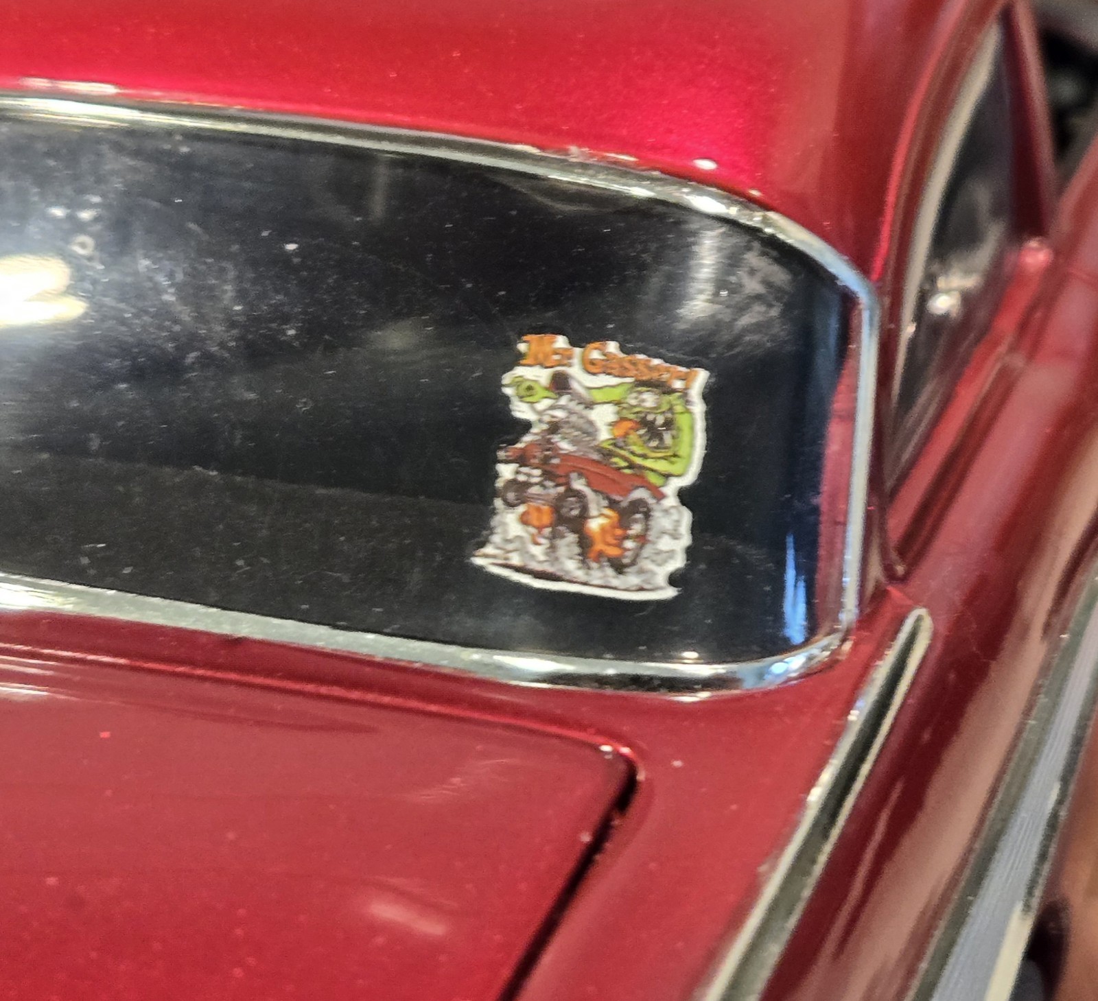 1/18 ACME 1957 RAT FINK MR GASSER CHEVROLET BEL AIR DIECAST NHRA RED **READ**