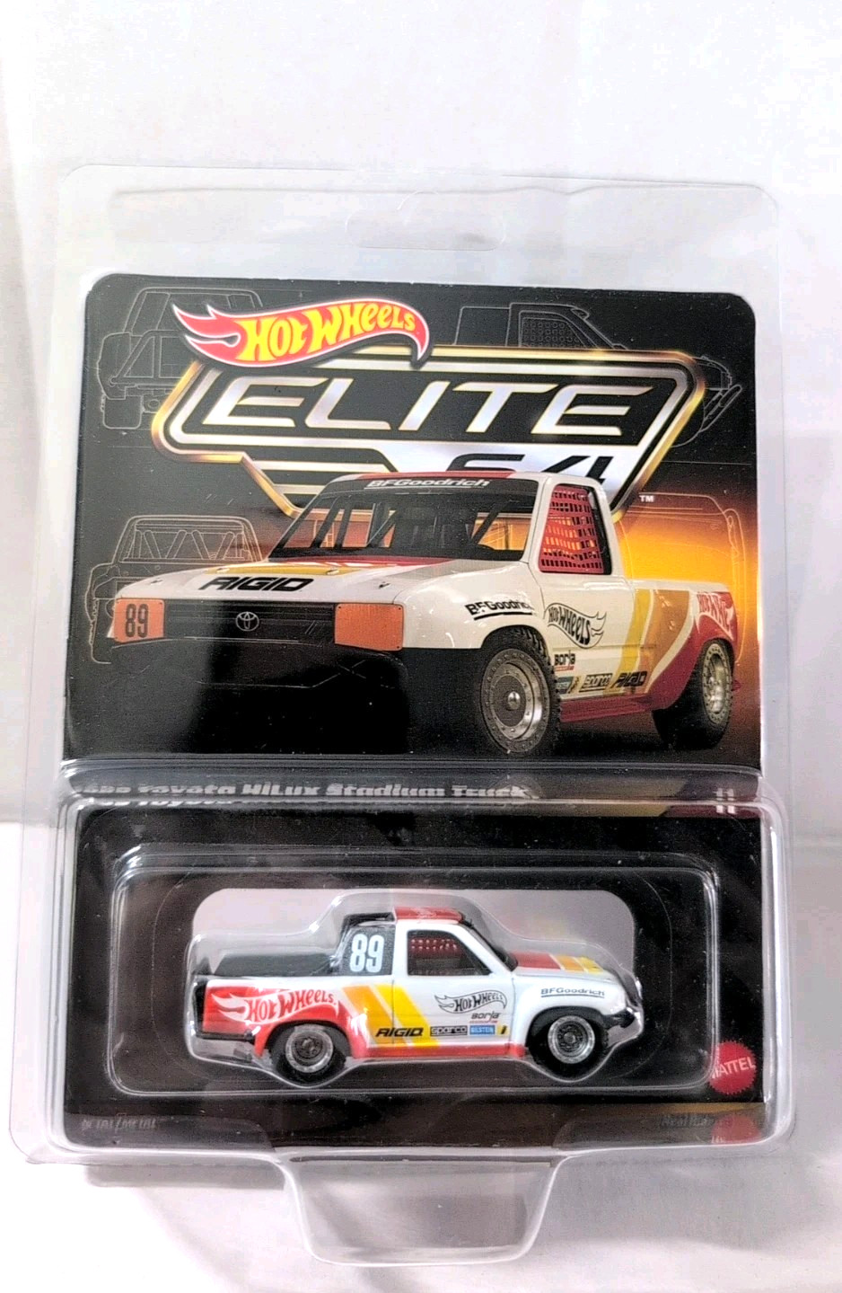 2024 Hot Wheels Elite 64 1989 Toyota Hilux Stadium Truck With Protector NEW!