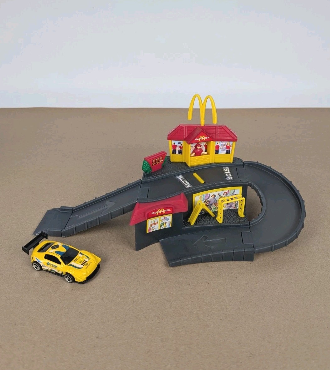 Hot Wheels McDonald’s Drive Thru Playset Track Accessory Mattel 2001 Complete VG