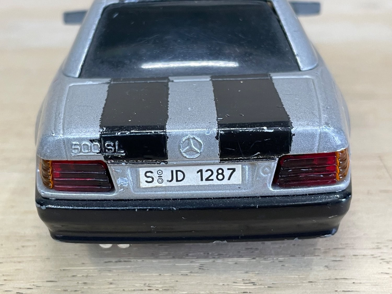 RARE Majorette 500 SL Diecast Model Car 1/24 Scale Silver Mercedes Mercedes-benz