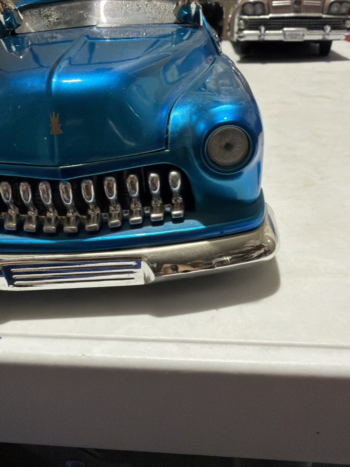 RARE Jada Toys Kustom Kings – 1951 Mercury Hard Top w/ Guitar 1/18 Scale Blue