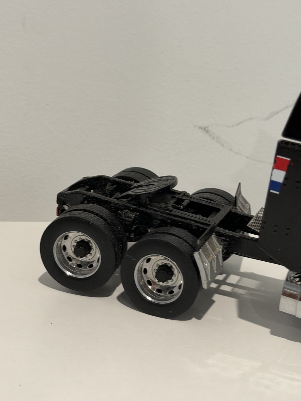 Peterbilt Truck Tractor Trailer Unit in Black by Franklin Broken