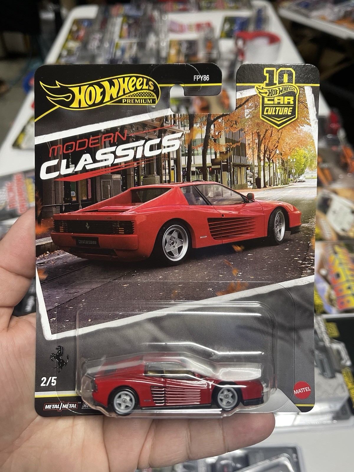 Mattel HOT WHEELS Car Culture Modern Classics Ferrari Testarossa 2/5 NEW IN HAND