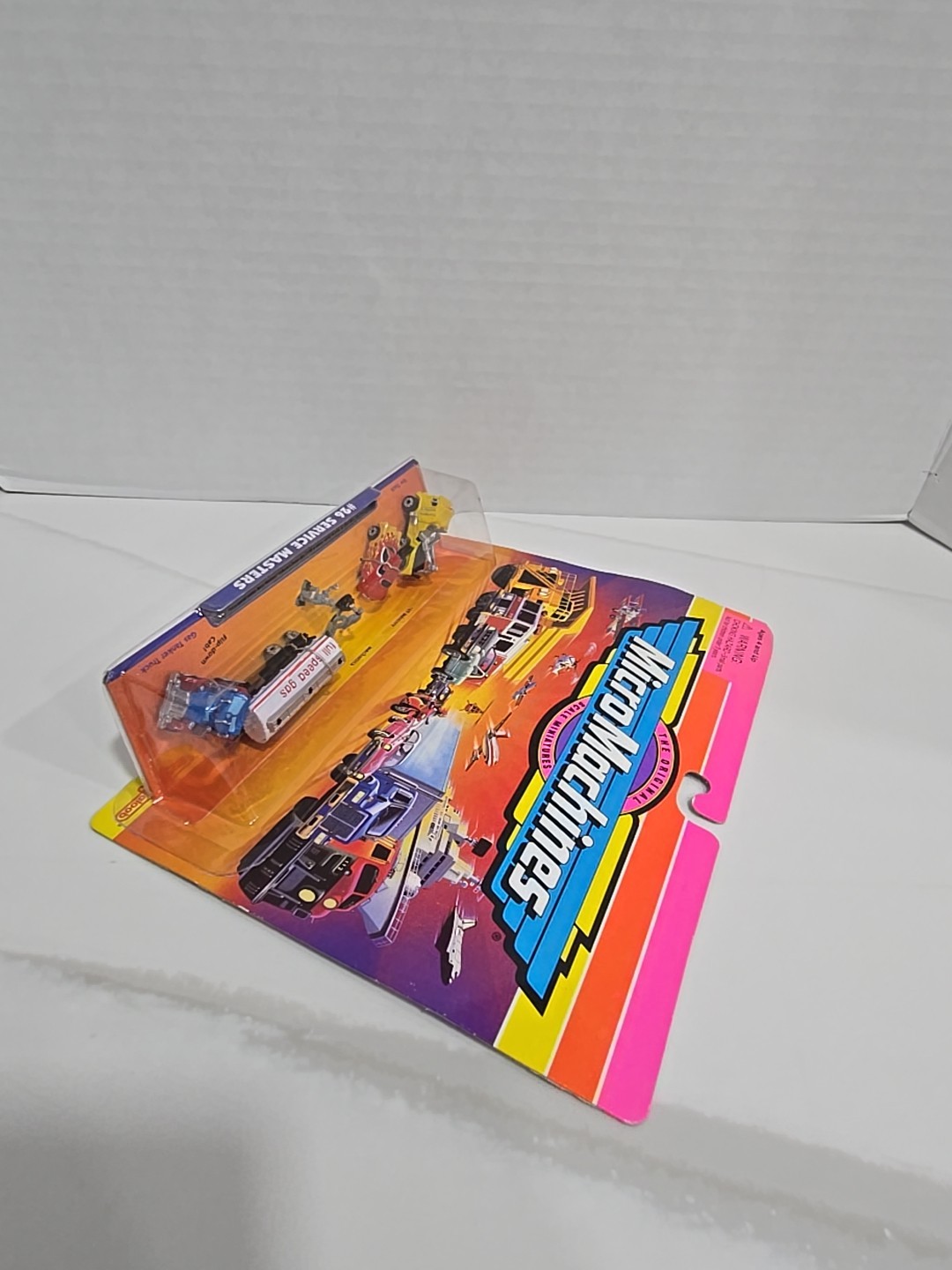 1997 Galoob Micro Machines #26 Service Masters Tow Truck Gas Tanker ’49 Mercury