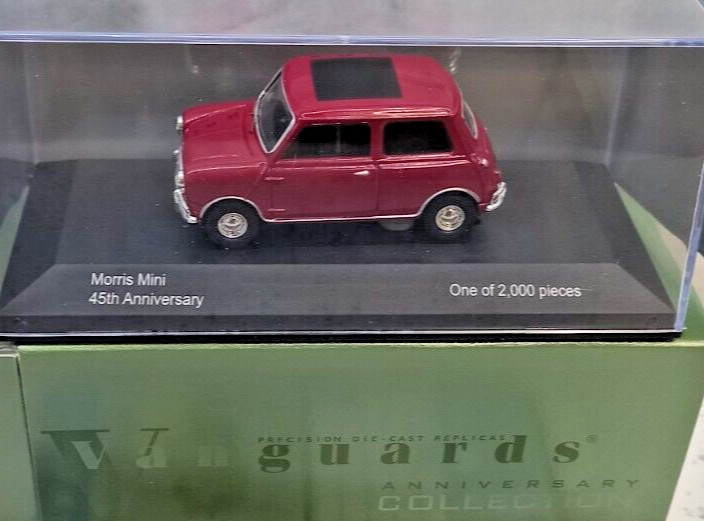 Corgi Vanguards 1/43 VA01309 Morris Mini Cherry Red Sunroof LE never out of box
