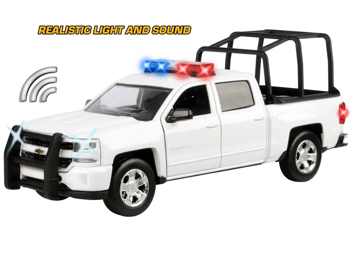 MOTORMAX 2017 CHEVROLET SILVERADO 1500 1/27 with STAND CAGE WHITE 79547