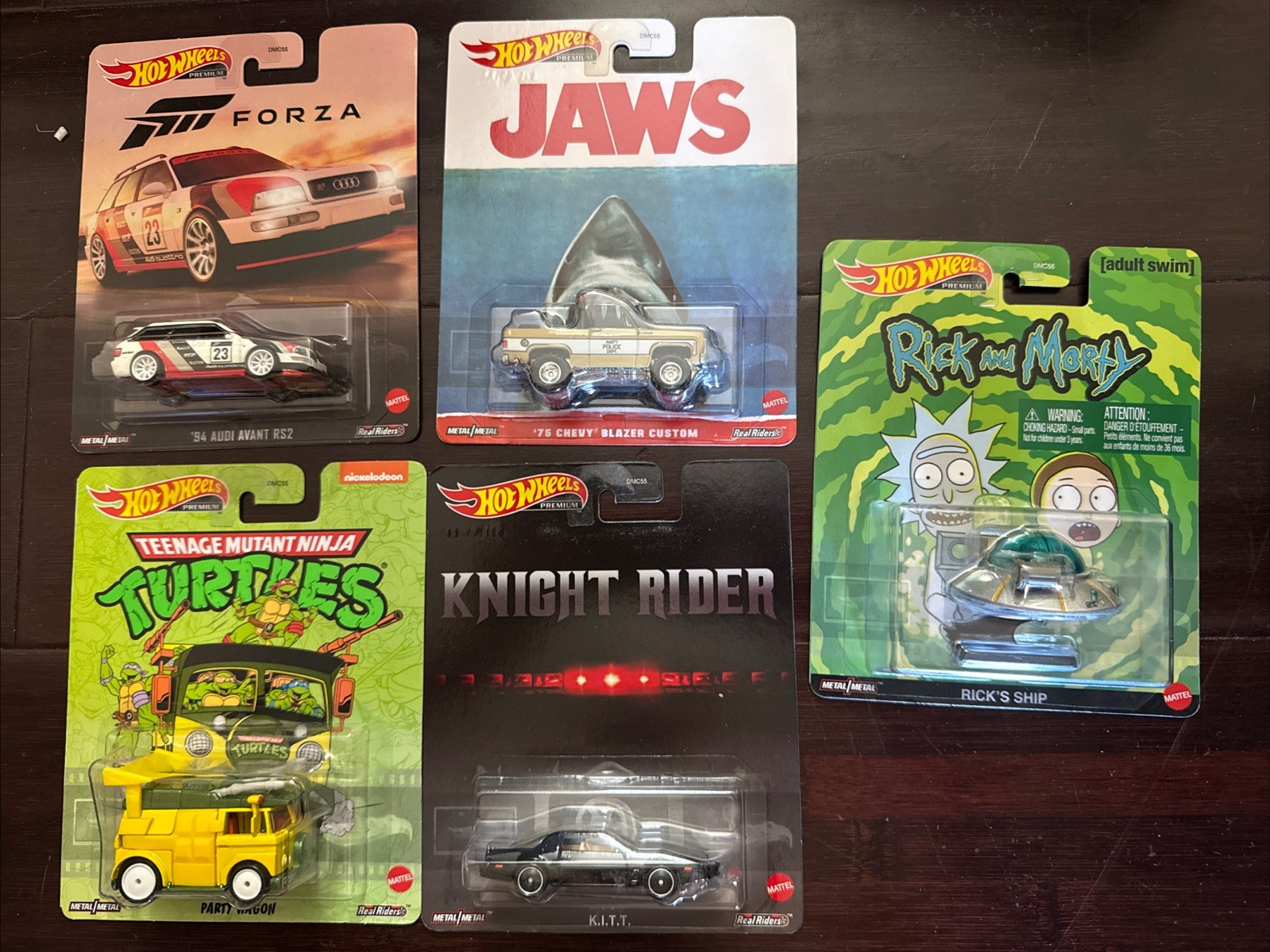 2023 HOT WHEELS PREMIUM REPLICA ENTERTAINMENT JAWS Forza Rick Morty Knight Rider